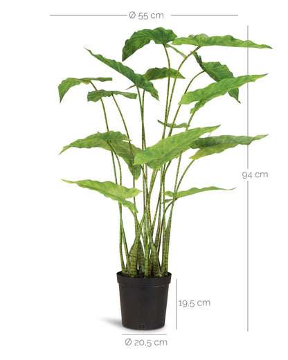 Zebra Elefantenohr - Kunstpflanze