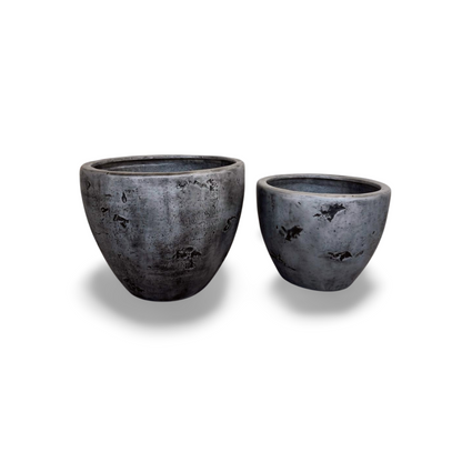 Leaf - Pflanzgefäß grau