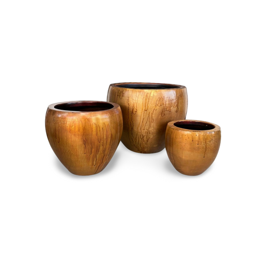 Aurum 3er set - Pflanzgefäß gold