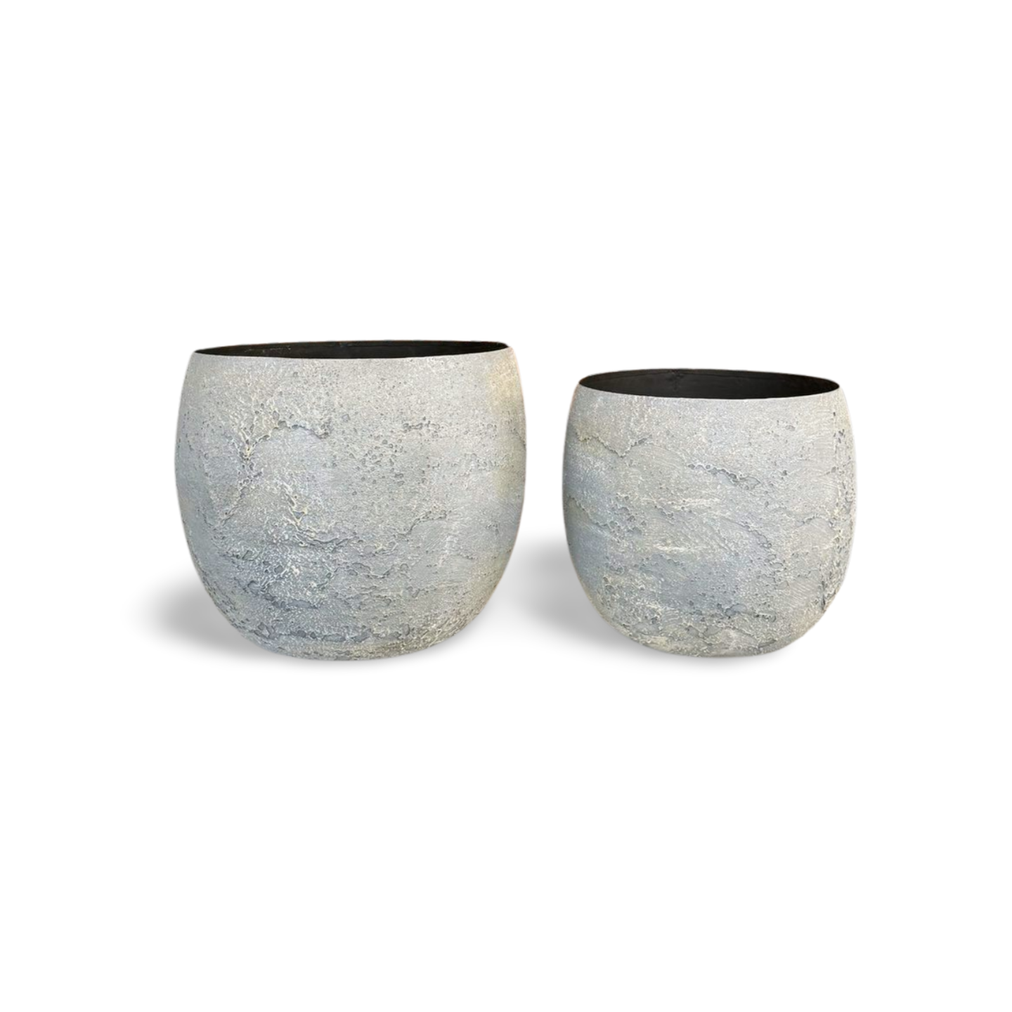 Lunea 2er set - Pflanzgefäß grau