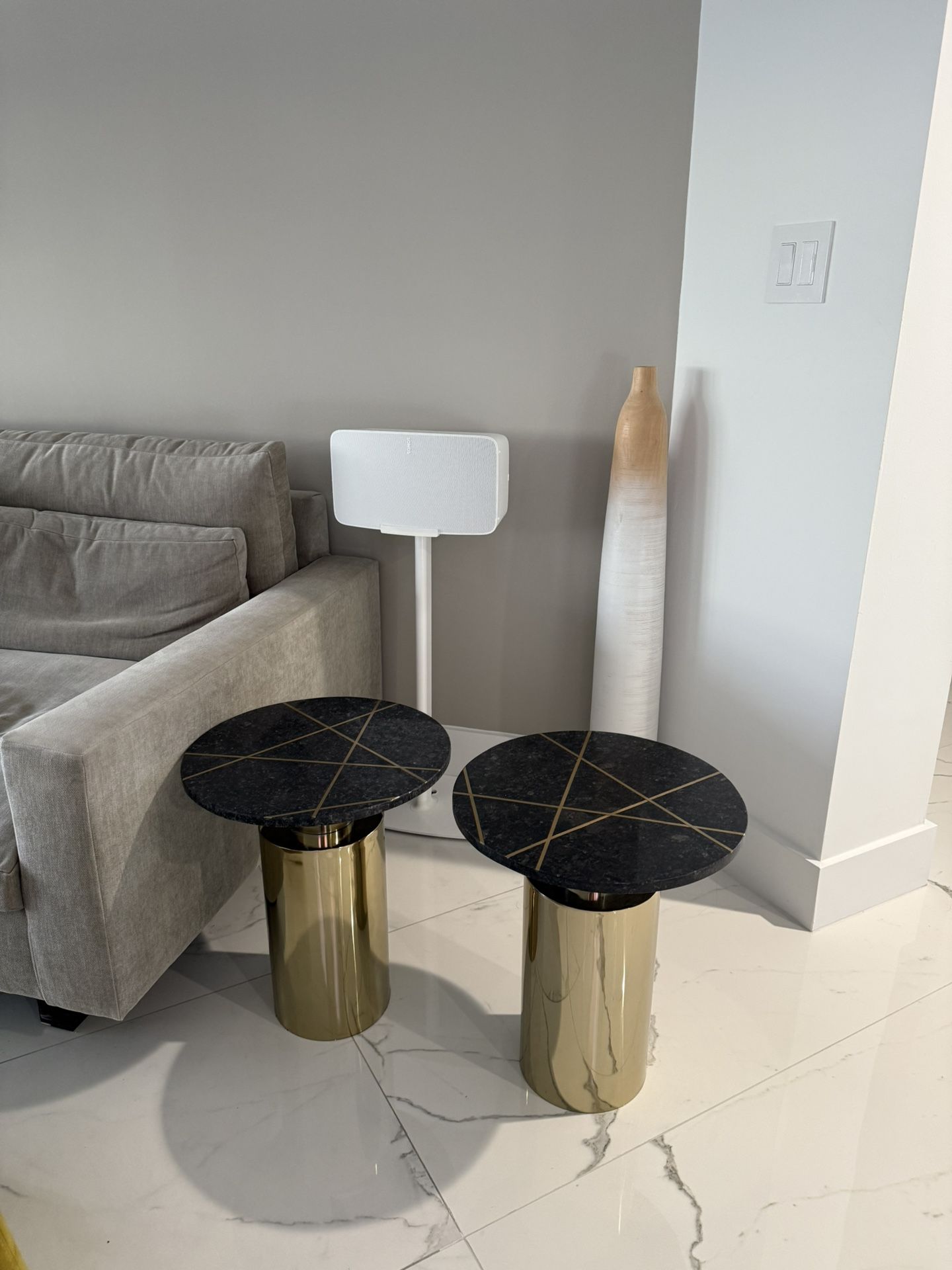 Seka - Beistelltisch gold/schwarz