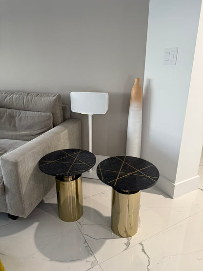 Seka - Beistelltisch gold/schwarz