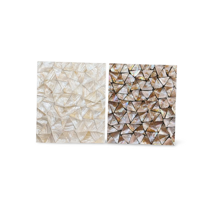 Wandbild - Dekor Perlmuttmuschel weiß/beige/braun