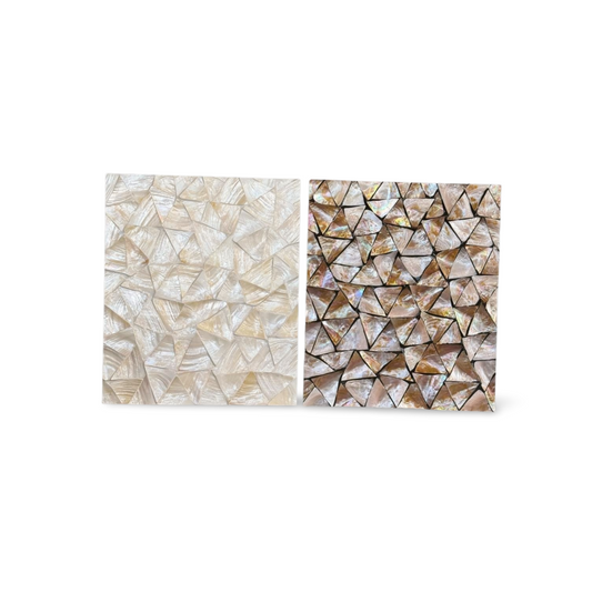 Wandbild - Dekor Perlmuttmuschel weiß/beige/braun