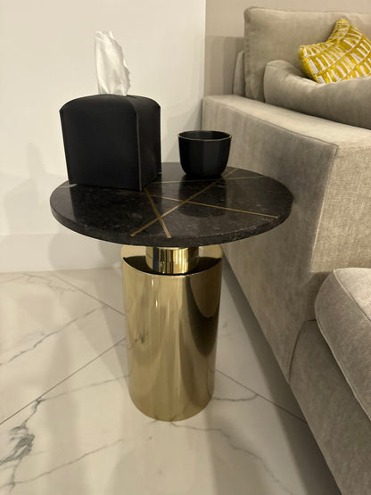 Seka - Beistelltisch gold/schwarz